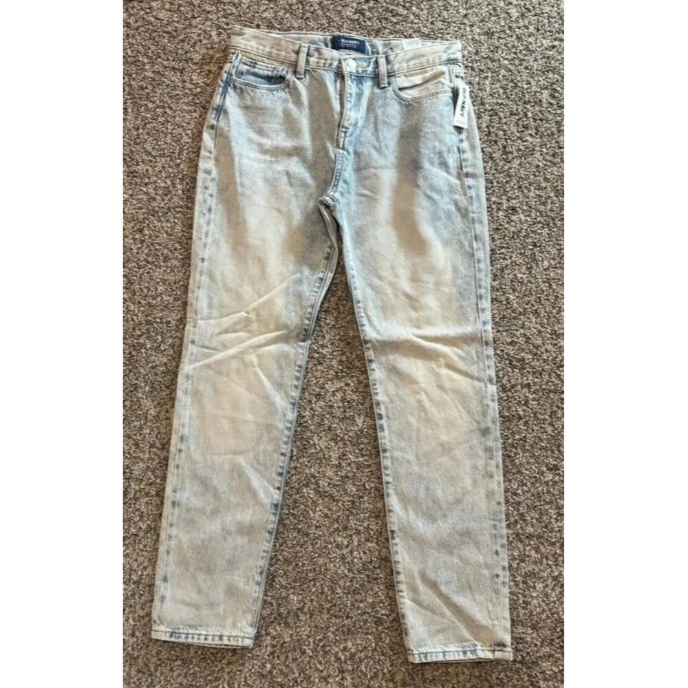 NWT Old Navy Boyfriend Skinny Jeans 16 Regular Acid Wash 100% Cotton